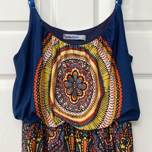 Bailey Blue Maxi Dress with adjustable straps.